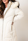 d.e.c.k by Decollage Faux Fur Hood Puffer Coat, Cream