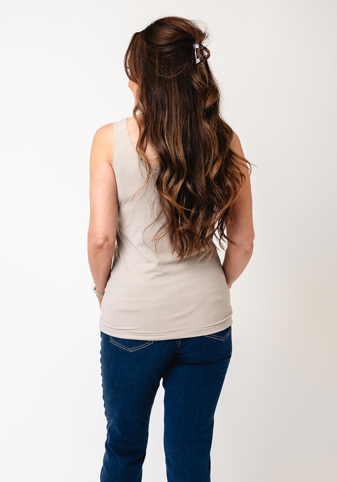 d.e.c.k. by Decollage Pia Vest Top, Beige