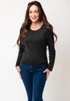 d.e.c.k by Decollage Jersey Fitted Top, Black