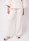 d.e.c.k by Decollage Ribbed Wide Leg Trousers, Cream