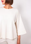 d.e.c.k by Decollage One Size Boxy Sweater, Cream