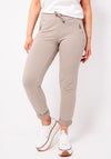 D.E.C.K By Decollage Zipped Slim Leg Joggers, Taupe