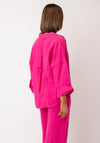 D.e.c.k by Decollage Linen Cropped Sleeve Blouse, Pink