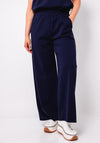 D.E.C.K By Decollage Elasticated Wide Leg Trousers, Navy