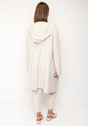 D.E.C.K By Decollage Long Knitted Cardigan, Beige
