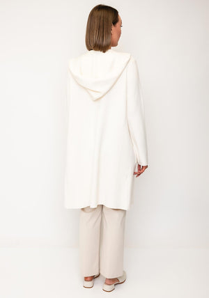 D.E.C.K By Decollage Long Knitted Cardigan, Cream