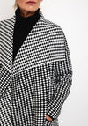 D.E.C.K by Decollage One Size Check Long Cardigan, Black & White