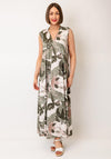 d.e.c.k by Decollage One Size Abstract Floral Print Dress, Green