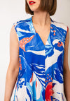 d.e.c.k by Decollage One Size Abstract Floral Print Dress, Blue