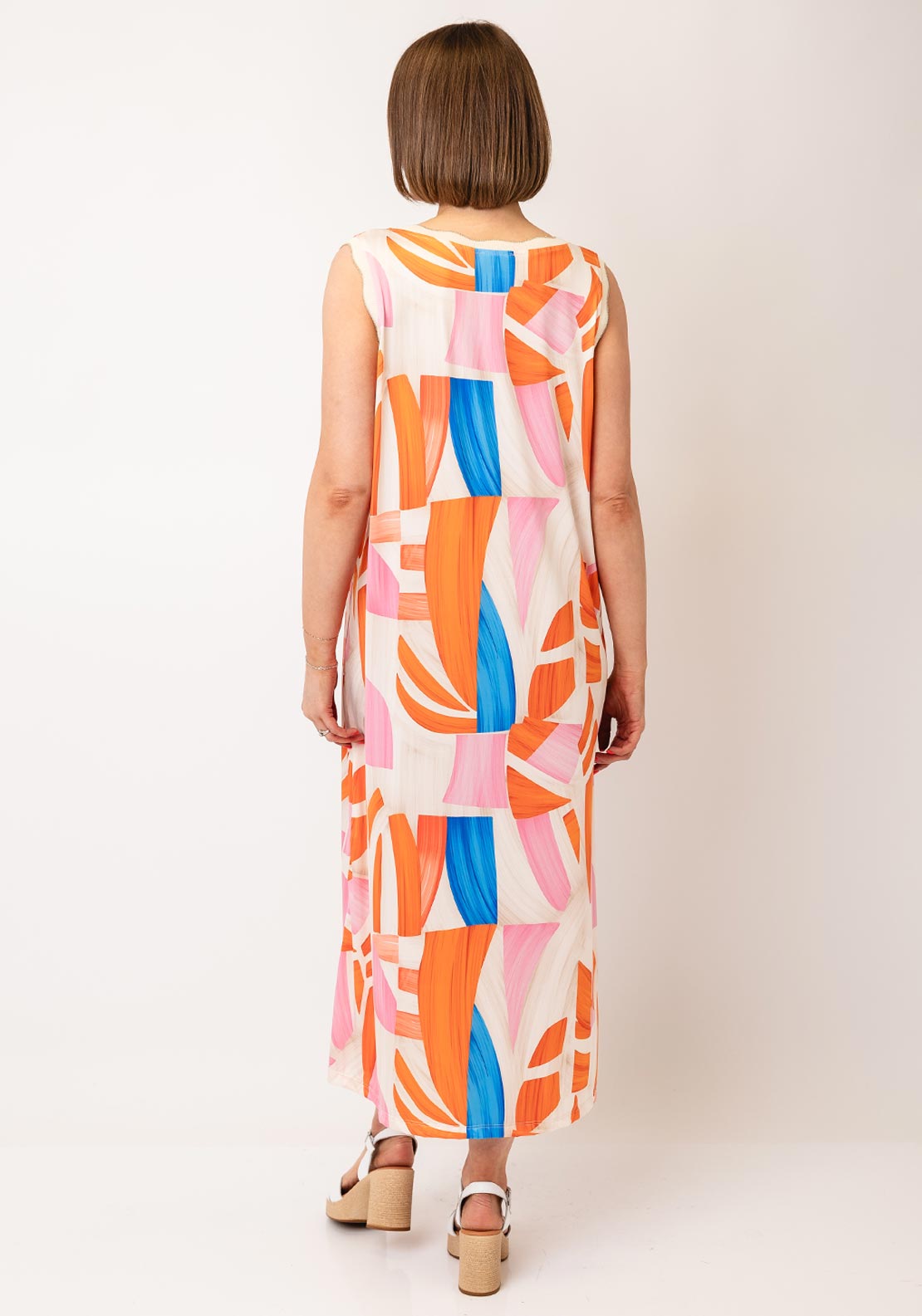 d.e.c.k by Decollage One Size Abstract Print Dress, Multi Coloured