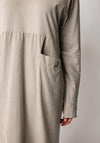 d.e.c.k by Decollage Pocket Front Corduroy Dress, Taupe