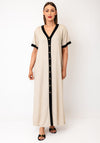 d.e.c.k By Decollage Button-Down Relaxed Dress, Beige