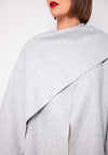 d.e.c.k by Decollage One Size Draped Cape, Grey