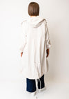 D.e.c.k by Decollage Long Hooded Jacket, Cream