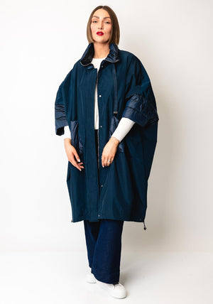 d.e.c.k by Decollage Short Sleeve Longline Jacket, Navy
