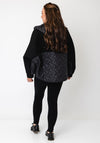 d.e.c.k By Decollage Waffle and Quilted Hooded Coat, Black