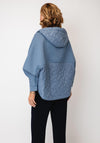 d.e.c.k By Decollage Waffle and Quilted Hooded Coat, Blue