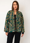 d.e.c.k By Decollage Floral Print Open Jacket, Green Multi