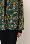 d.e.c.k By Decollage Floral Print Open Jacket, Green Multi