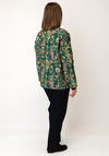 d.e.c.k By Decollage Floral Print Open Jacket, Green Multi