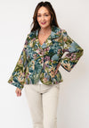 d.e.c.k By Decollage Scenic Floral Print Jacket, Green