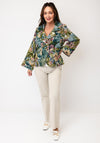 d.e.c.k By Decollage Scenic Floral Print Jacket, Green