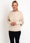 D.E.C.K by Decollage One Size Ribbed Sweater, Beige