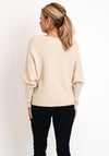 D.E.C.K by Decollage One Size Ribbed Sweater, Beige