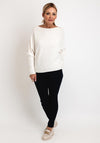D.E.C.K by Decollage One Size Ribbed Sweater, Cream