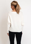 D.E.C.K by Decollage One Size Ribbed Sweater, Cream