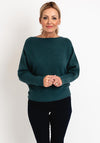 D.E.C.K by Decollage One Size Ribbed Sweater, Green