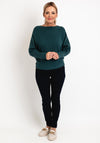 D.E.C.K by Decollage One Size Ribbed Sweater, Green