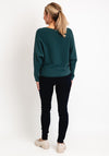 D.E.C.K by Decollage One Size Ribbed Sweater, Green