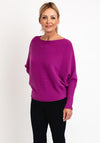 D.E.C.K by Decollage One Size Ribbed Sweater, Magenta