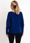 D.E.C.K by Decollage One Size Ribbed Sweater, Navy