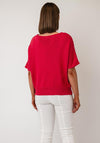 D.e.c.k by Decollage One Size V Neck Short Sleeve Jumper, Pink
