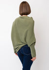 d.e.c.k by Decollage Draped Oversized Jumper, Green