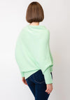 D.E.C.K By Decollage One Size Draped Oversized Jumper, Mint Green