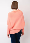 D.E.C.K By Decollage One Size Draped Oversized Jumper, Peach