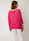 D.e.c.k by Decollage One Size Cropped Sleeve Jumper, Pink