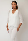 D.e.c.k by Decollage One Size Cropped Sleeve Jumper, White