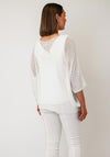 D.e.c.k by Decollage One Size Cropped Sleeve Jumper, White