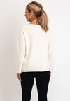 D.E.C.K by Decollage One Size V-Neck Sweater, Cream