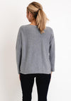 D.E.C.K by Decollage One Size V-Neck Sweater, Grey