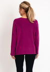 D.E.C.K by Decollage One Size V-Neck Sweater, Magenta