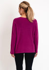D.E.C.K by Decollage One Size V-Neck Sweater, Magenta