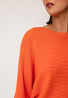 D.e.c.k by Decollage One Size Ribbed Knit Jumper, Orange