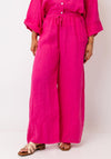 d.e.c.k by Decollage One Sized Linen Trousers, Fuchsia