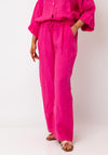 d.e.c.k by Decollage One Sized Linen Trousers, Fuchsia