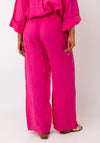 d.e.c.k by Decollage One Sized Linen Trousers, Fuchsia